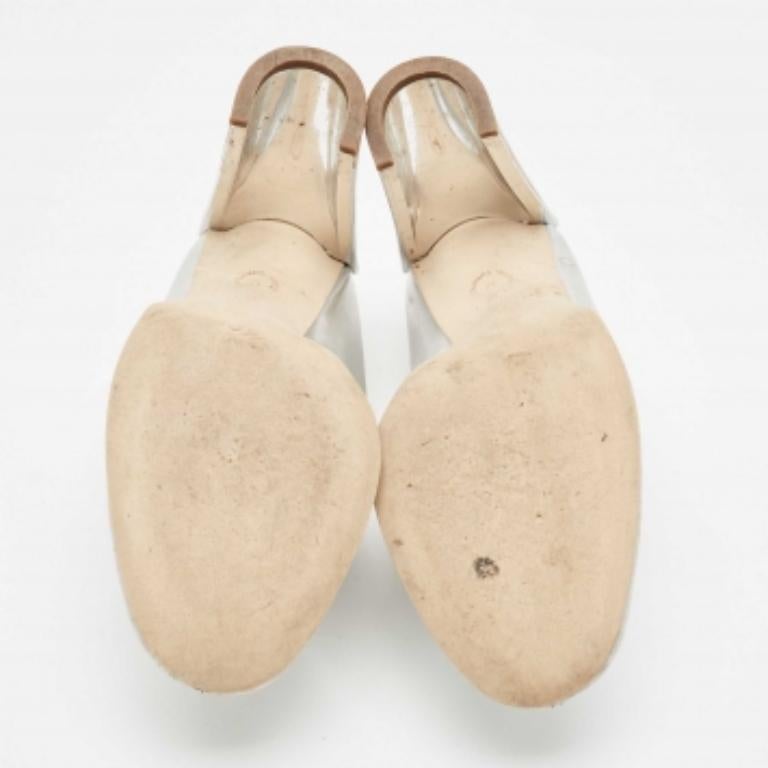 Stella McCartney Silberne Kunstleder-Pumps Größe 37 im Angebot 2