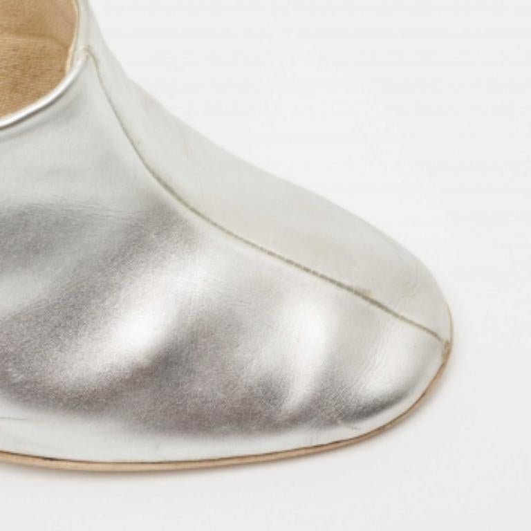 Stella McCartney Silberne Kunstleder-Pumps Größe 37 im Angebot 3