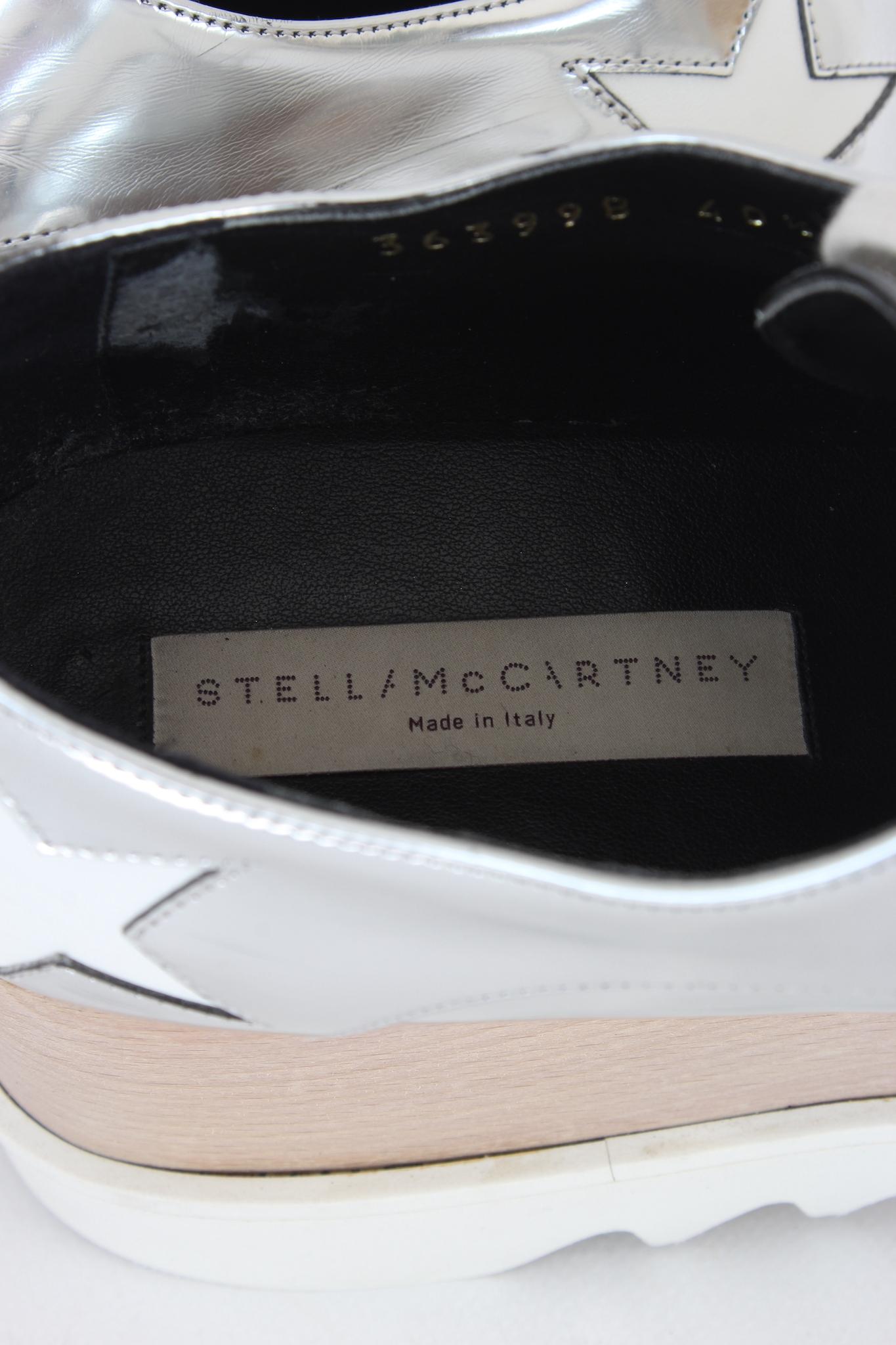 Stella McCartney Silberne Star Elyse-Schuhe aus Leder 2020er Jahre im Angebot 1