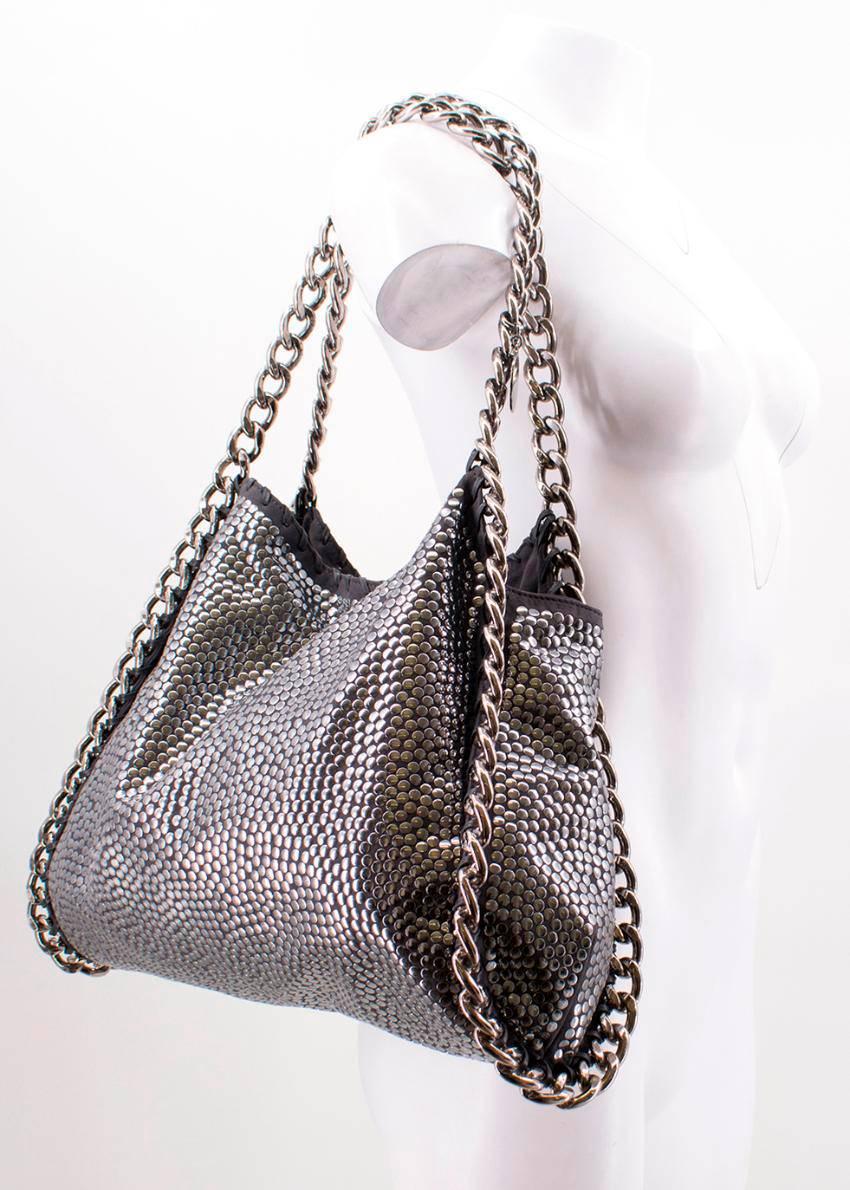 Stella McCartney Silver Studded Tote Bag For Sale 3
