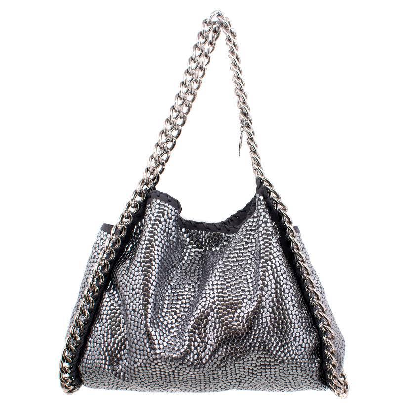 Stella McCartney Silver Studded Tote Bag For Sale