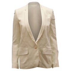 Giacca monopetto di Stella McCartney in rayon color avorio
