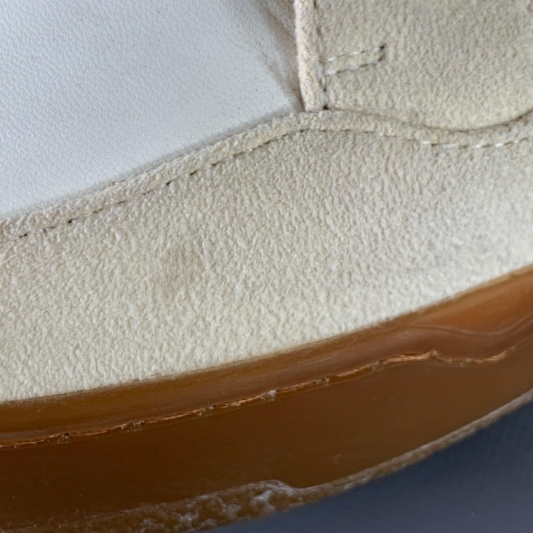 STELLA McCARTNEY Size 11 White Cream Two Toned Faux Leather Platform Sneakers 7