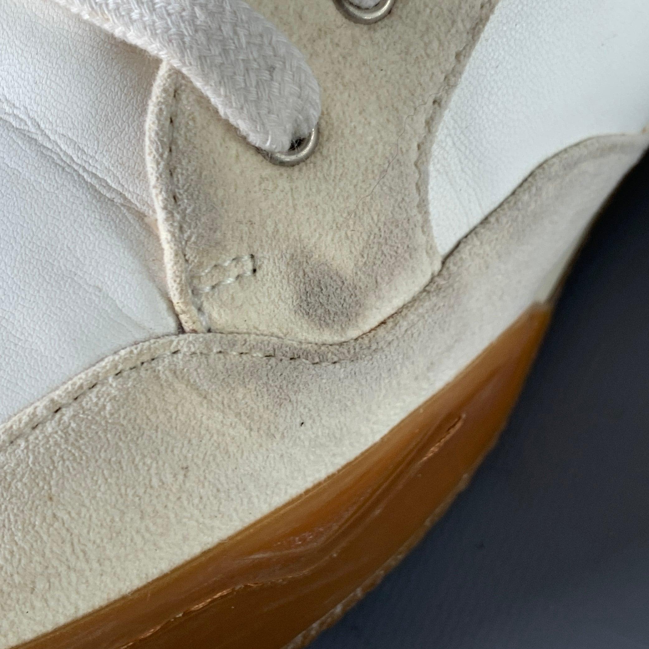 STELLA McCARTNEY Size 11 White Cream Two Toned Faux Leather Platform Sneakers 6