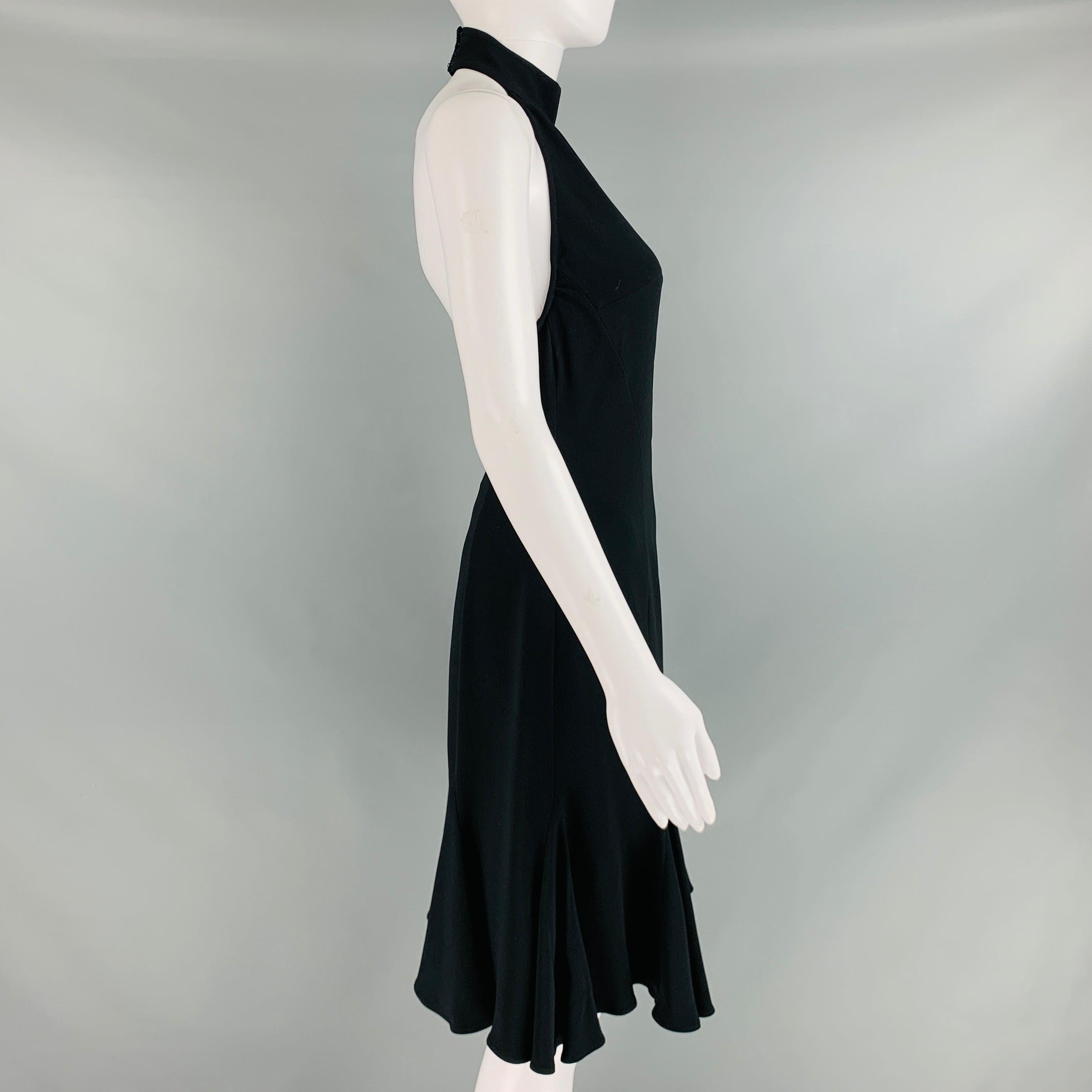Women's STELLA McCARTNEY Size 2 Black Viscose Blend Halter Above Knee Dress For Sale