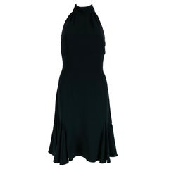 STELLA McCARTNEY Taille 2 Robe dos nu en viscose mélangée noire