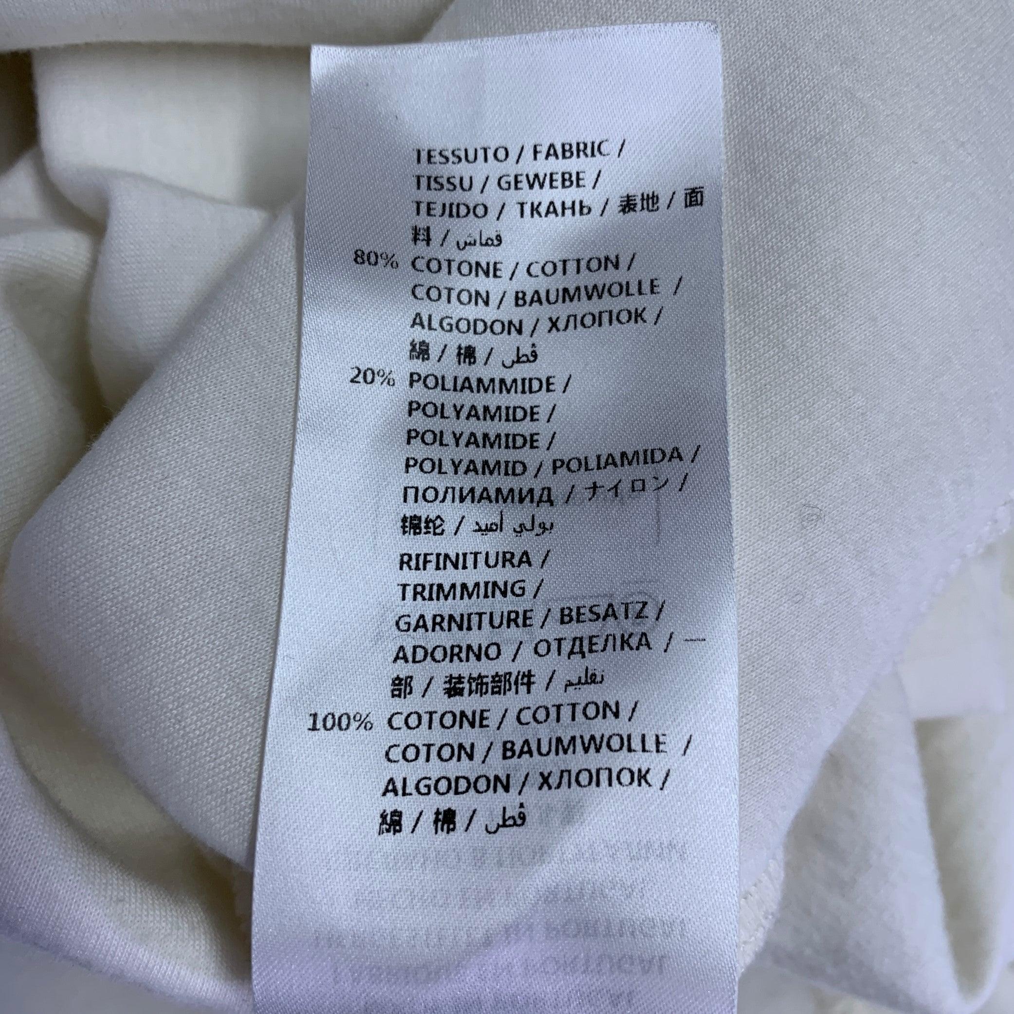 STELLA McCARTNEY Taille 2 - Haut casual à manches longues à volants en coton mélangé crème en vente 3