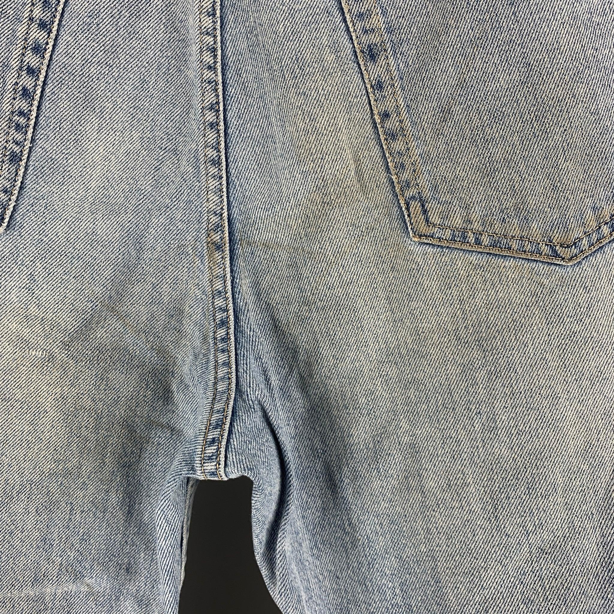 Men's STELLA McCARTNEY Size 34 Blue Wash Denim Zip Fly Jeans For Sale