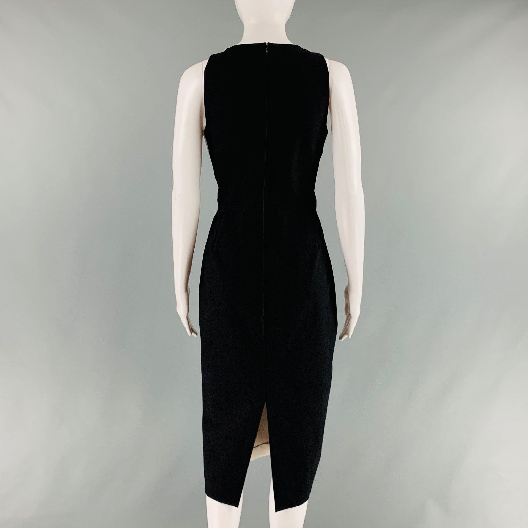 Men's STELLA McCARTNEY Size 6 Black Beige & Cream Polyamide Eastane Color Block Dress For Sale