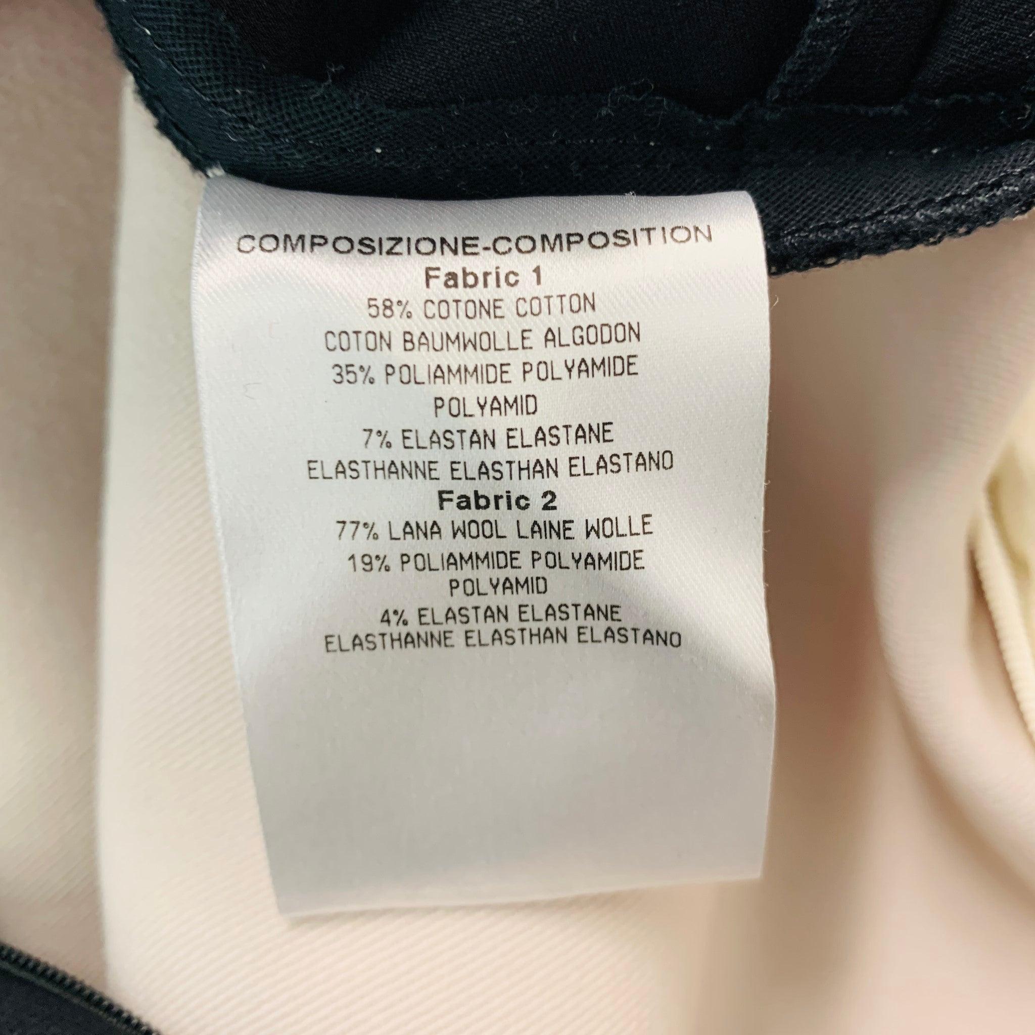 STELLA McCARTNEY Size 6 Black Beige & Cream Polyamide Eastane Color Block Dress For Sale 4