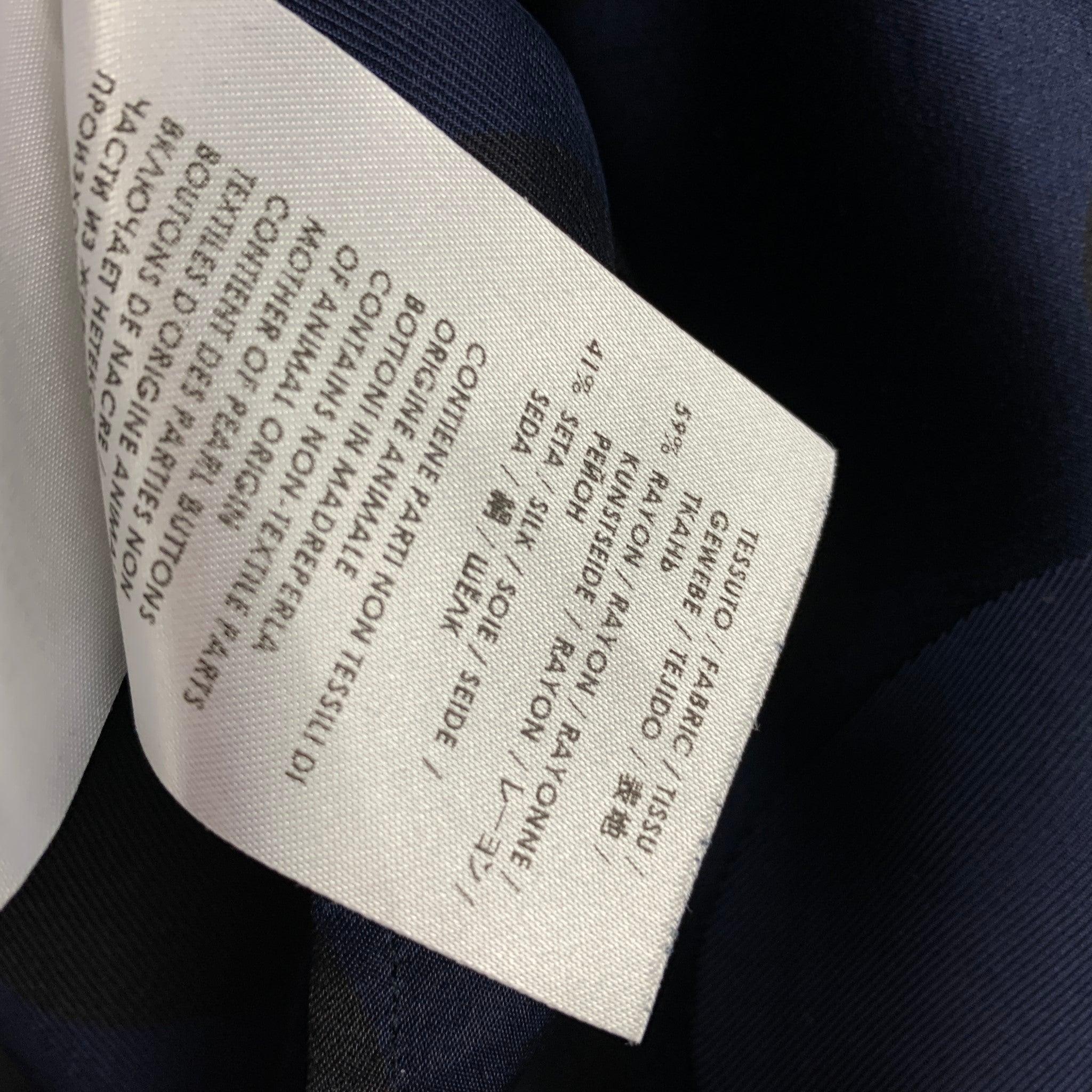 STELLA McCARTNEY Size 6 Navy Black Rayon Silk Polka Dot Casual Top For Sale 2