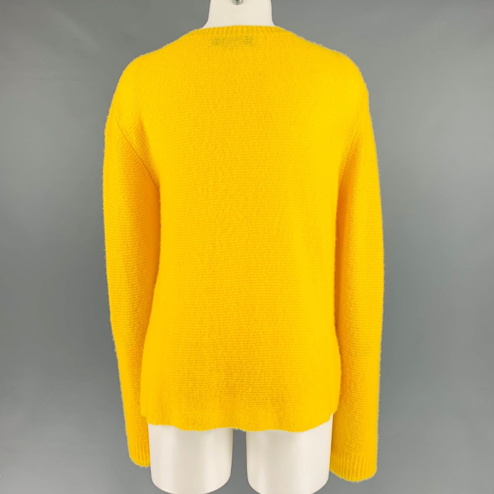Women's STELLA McCARTNEY Size 6 Yellow Cashmere Silk Asymmetrical Pullover For Sale