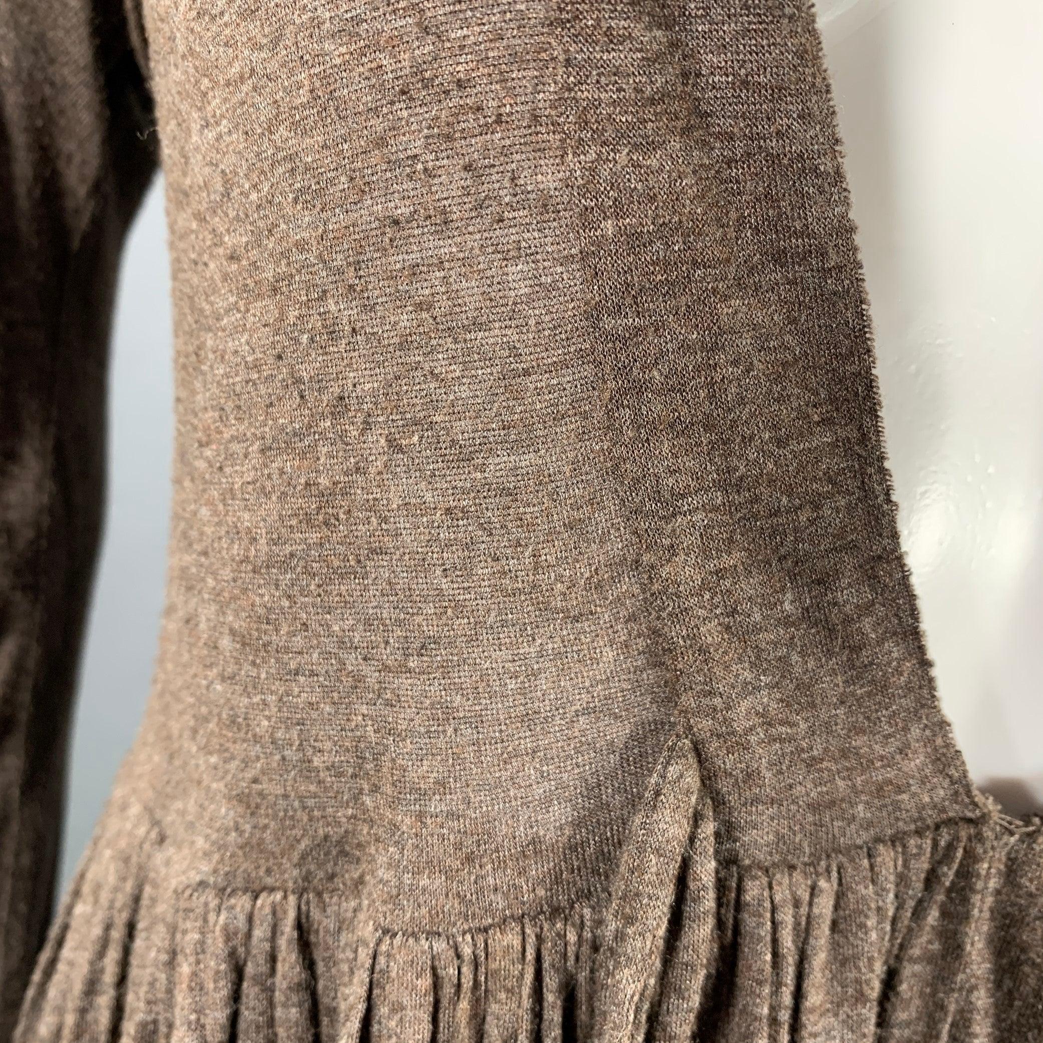 STELLA McCARTNEY Talla M Vestido plisado de viscosa marrón en venta 1