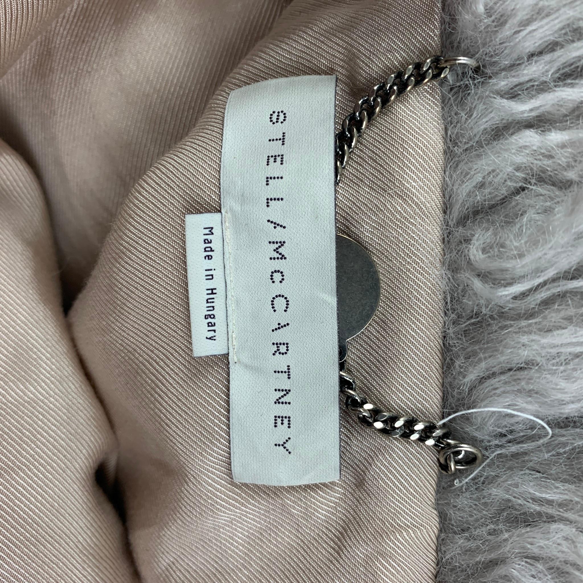 STELLA McCARTNEY Size M Grey Faux Fur Modacrylic Jacket 1