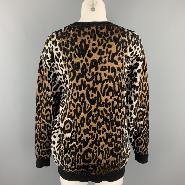 Stella McCartney Women's Wool and Alpaca Leopard Sweater Black