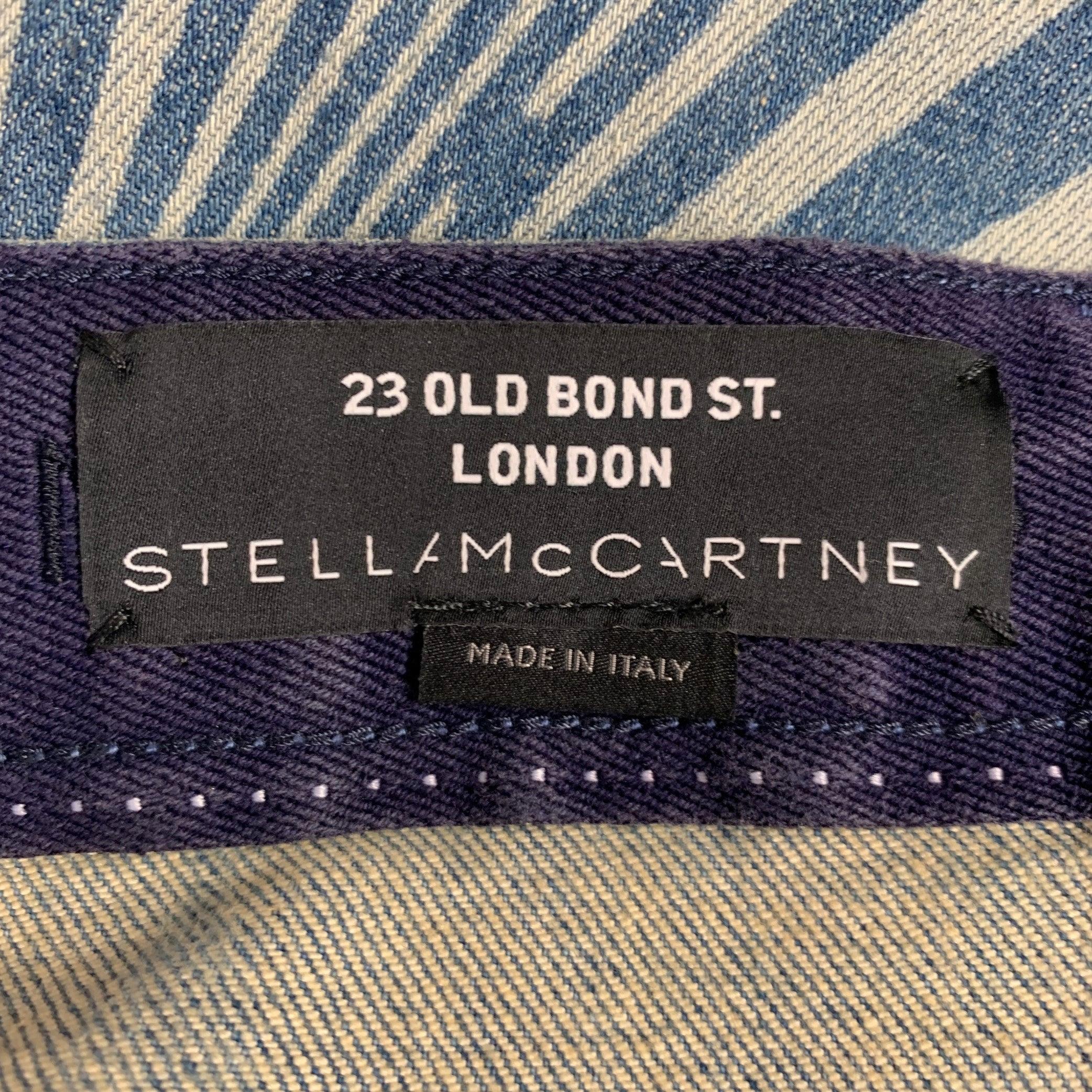 STELLA McCARTNEY Size XS Blue Light Blue Cotton Blend Jeans For Sale 1