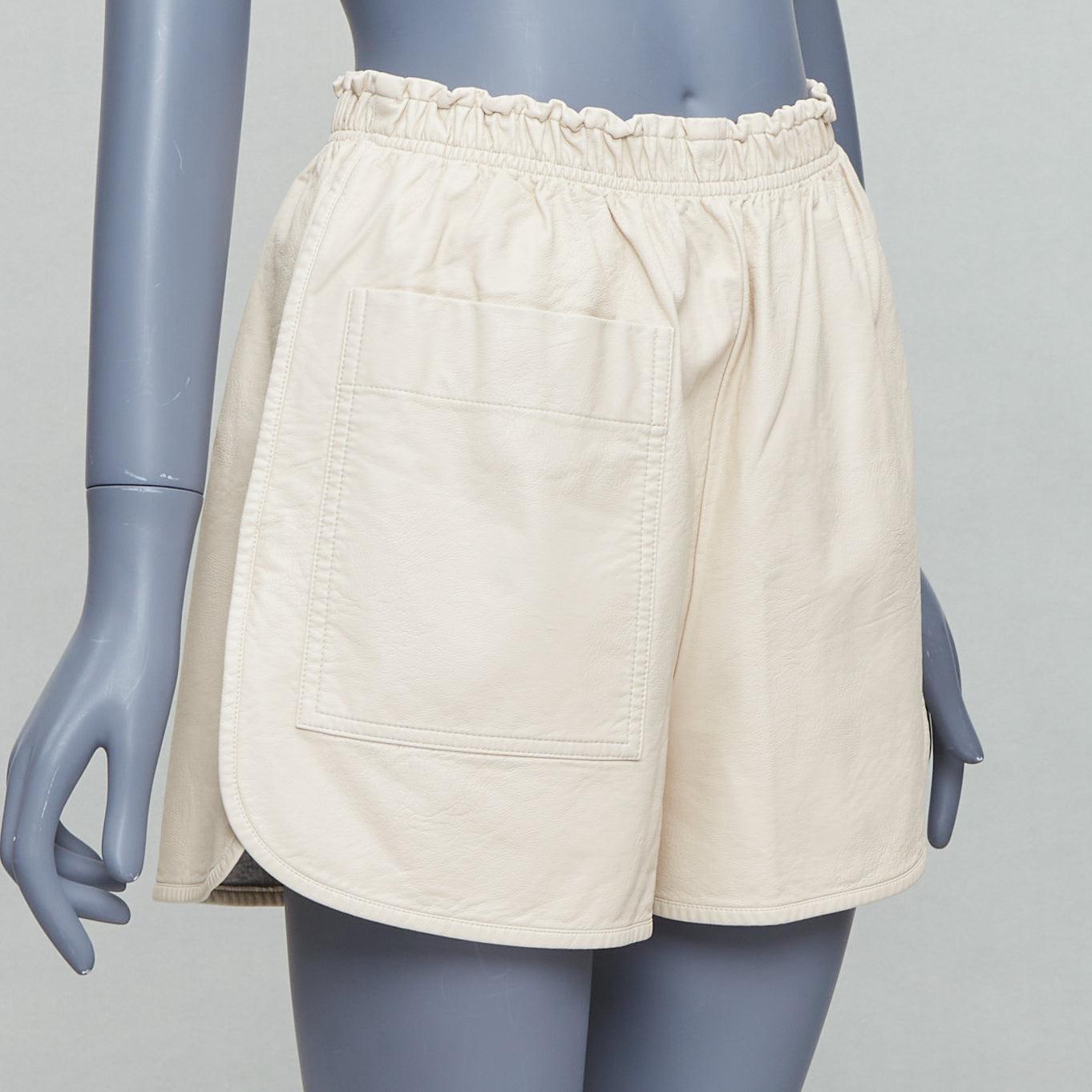 Beige Short à poches STELLA MCCARTNEY Skin Free Skin beige faux cuir  IT38 XS en vente