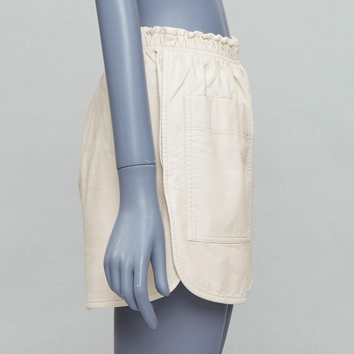 Short à poches STELLA MCCARTNEY Skin Free Skin beige faux cuir  IT38 XS Bon état - En vente à Hong Kong, NT