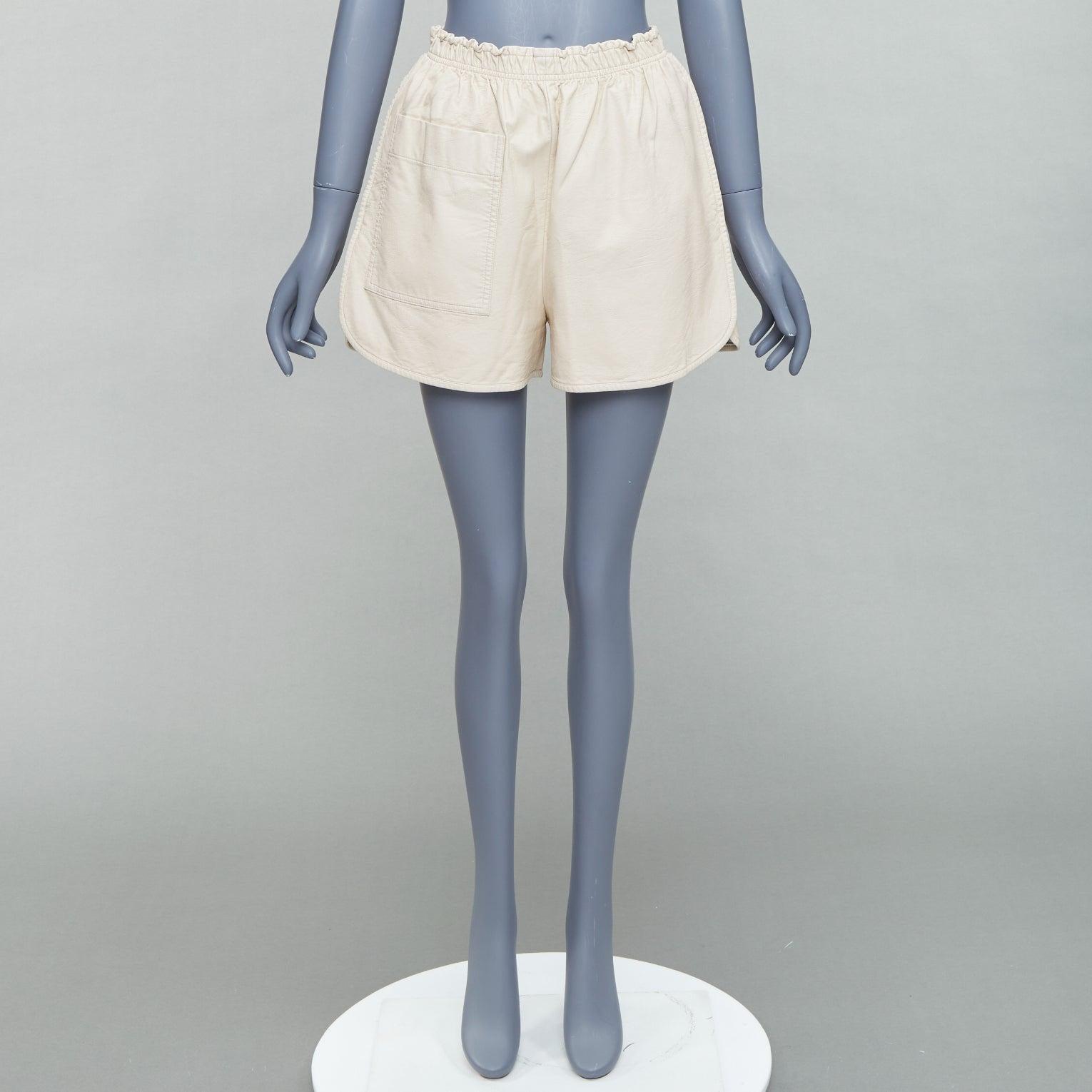Short à poches STELLA MCCARTNEY Skin Free Skin beige faux cuir  IT38 XS en vente 4