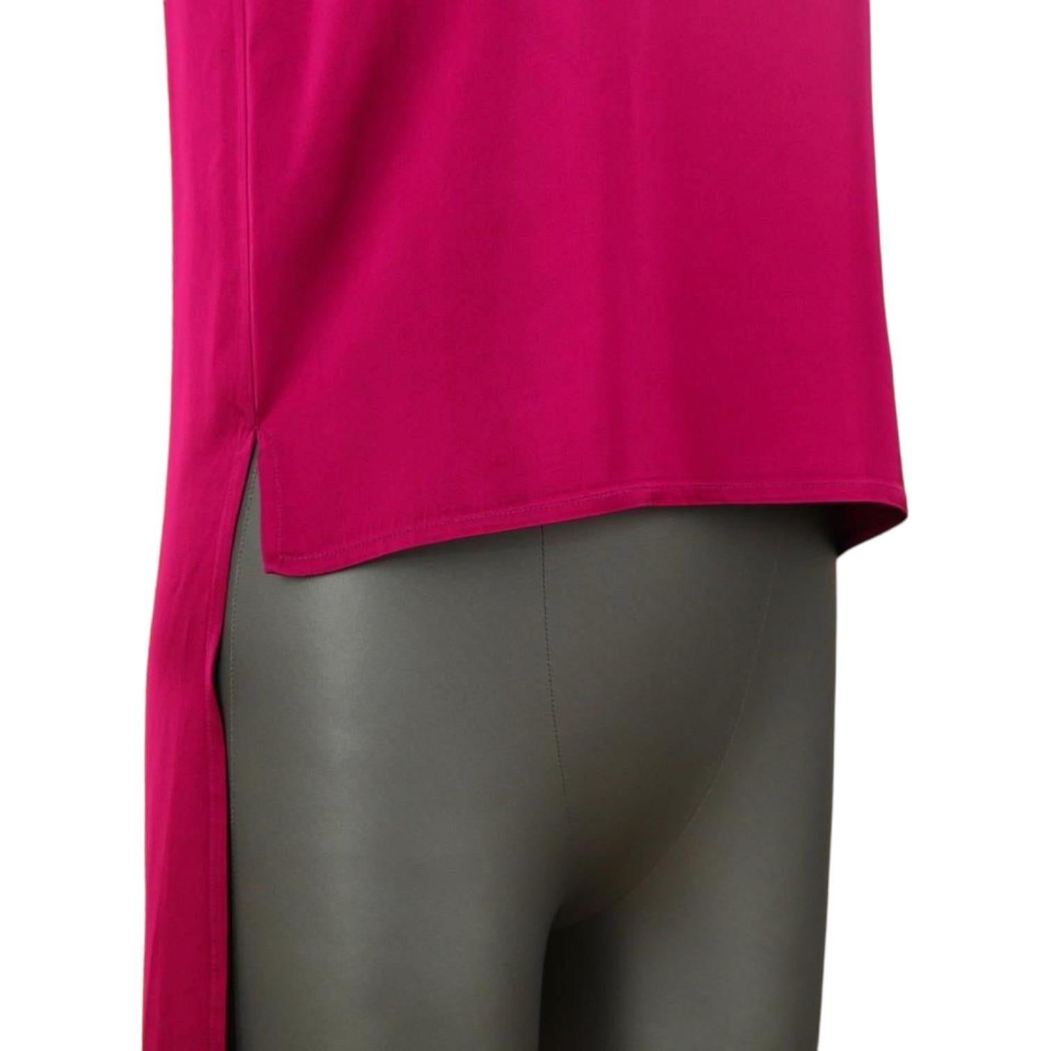 STELLA MCCARTNEY Sleeveless Tunic Blouse Shirt Top Red Viscose Scoop Neck Sz 38 For Sale 1