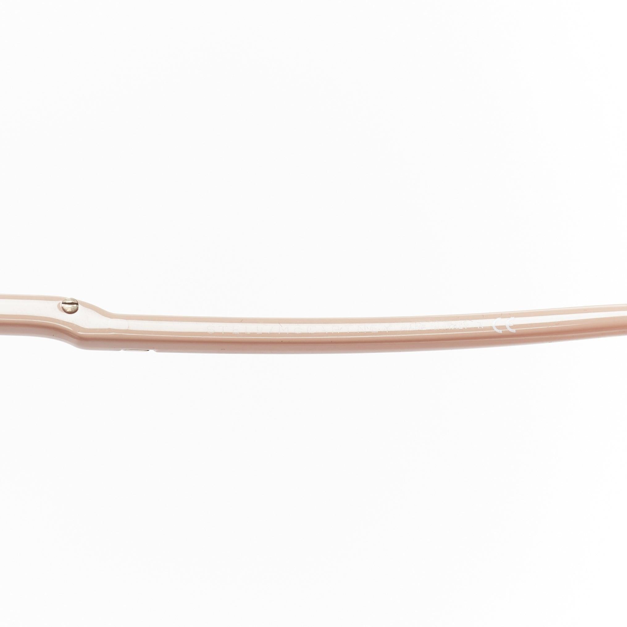 STELLA MCCARTNEY SM3011 silberne Sonnenbrille mit nacktem Rahmen und braunen Ombre-Gläsern im Angebot 2