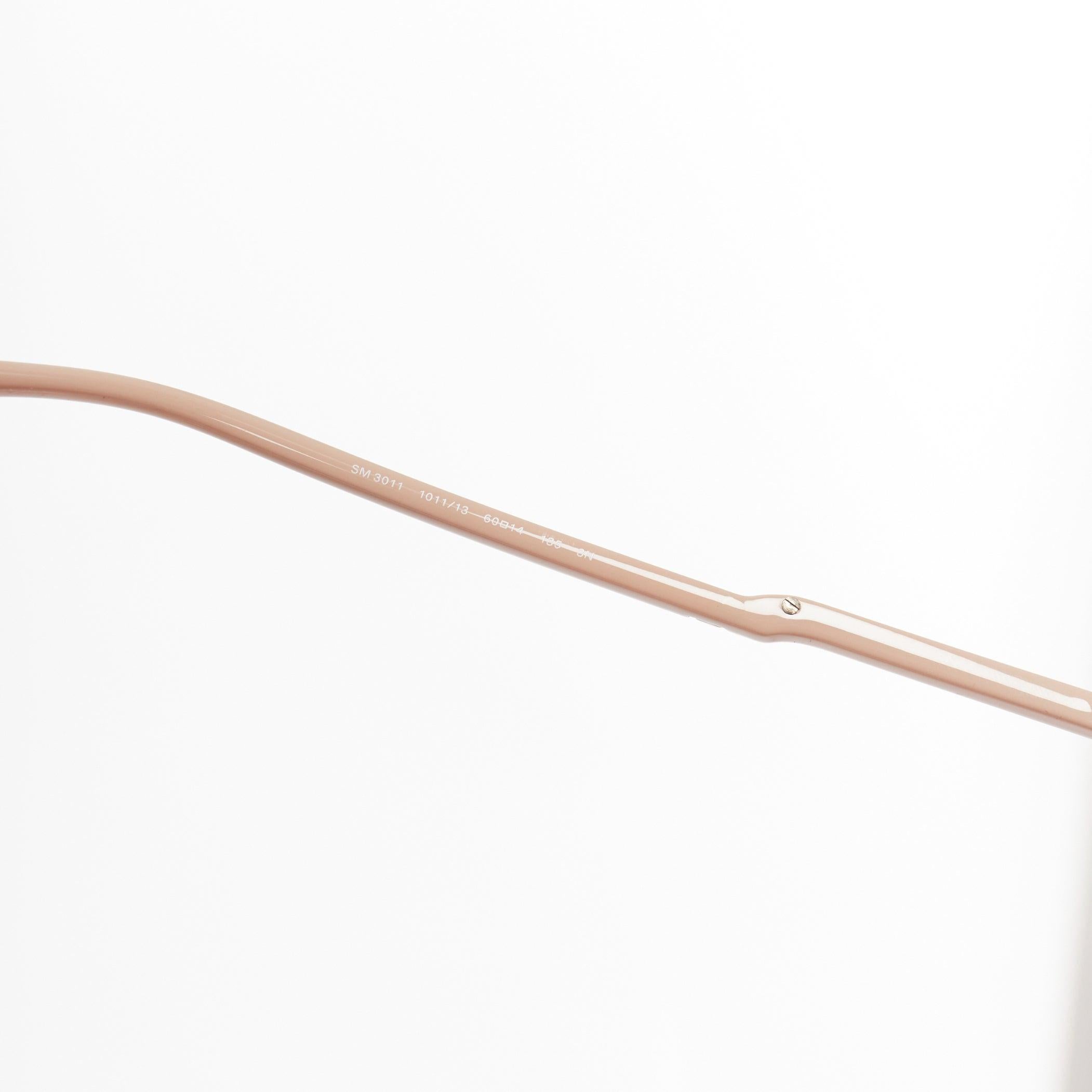 STELLA MCCARTNEY SM3011 silberne Sonnenbrille mit nacktem Rahmen und braunen Ombre-Gläsern im Angebot 3