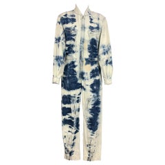 STELLA McCARTNEY SS 2020 Size 4 Blue Cotton Acid-Wash Denim Jumpsuit