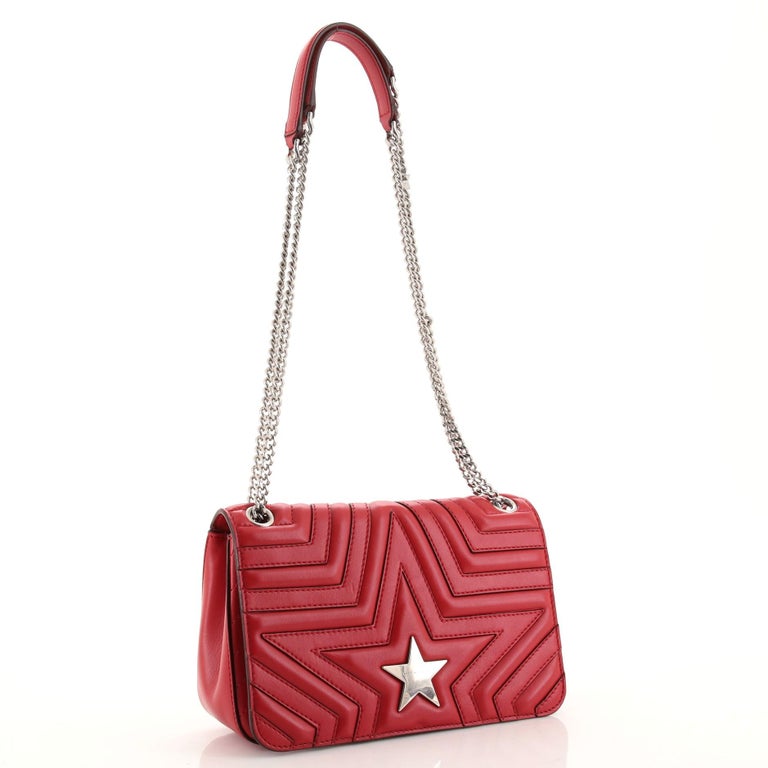 Stella McCartney Star Flap Crossbody Bag Quilted Leather Small at 1stDibs | stella  mccartney red bag, stella mccartney star bag