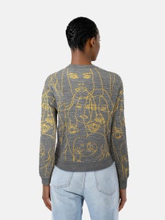 Stella McCartney Stella McCartney x Gary Hume Grey Faces Jumper Size S