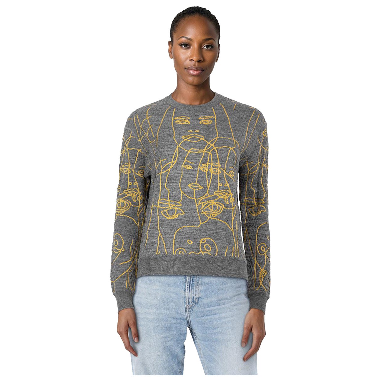 Stella McCartney Stella McCartney x Gary Hume Grey Faces Jumper Size S en venta