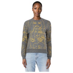 Stella McCartney Stella McCartney x Gary Hume Grey Faces Jumper Size S