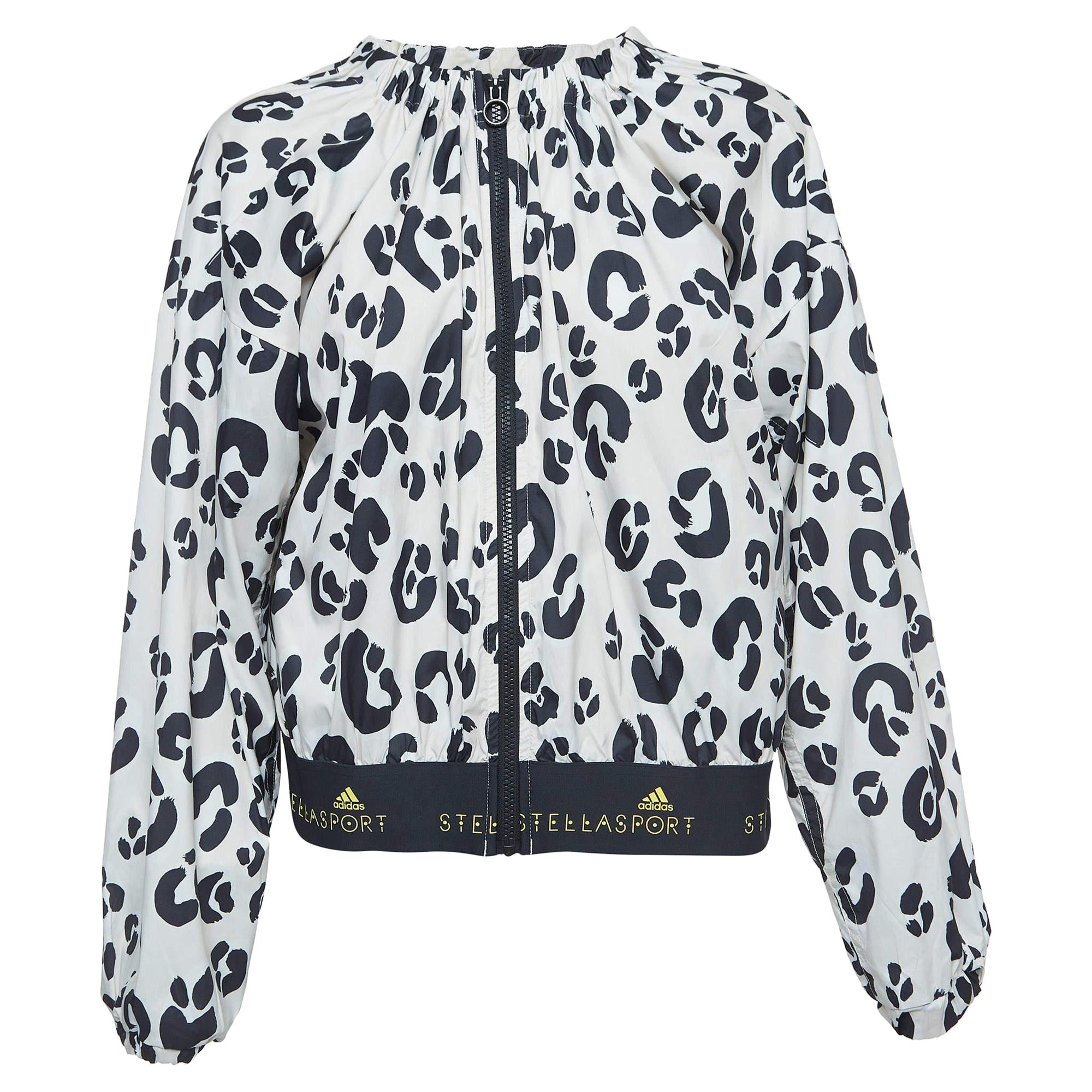 Stella McCartney Stella Sport X Adidas Leopard Print Synthetic Zip Front Jacket