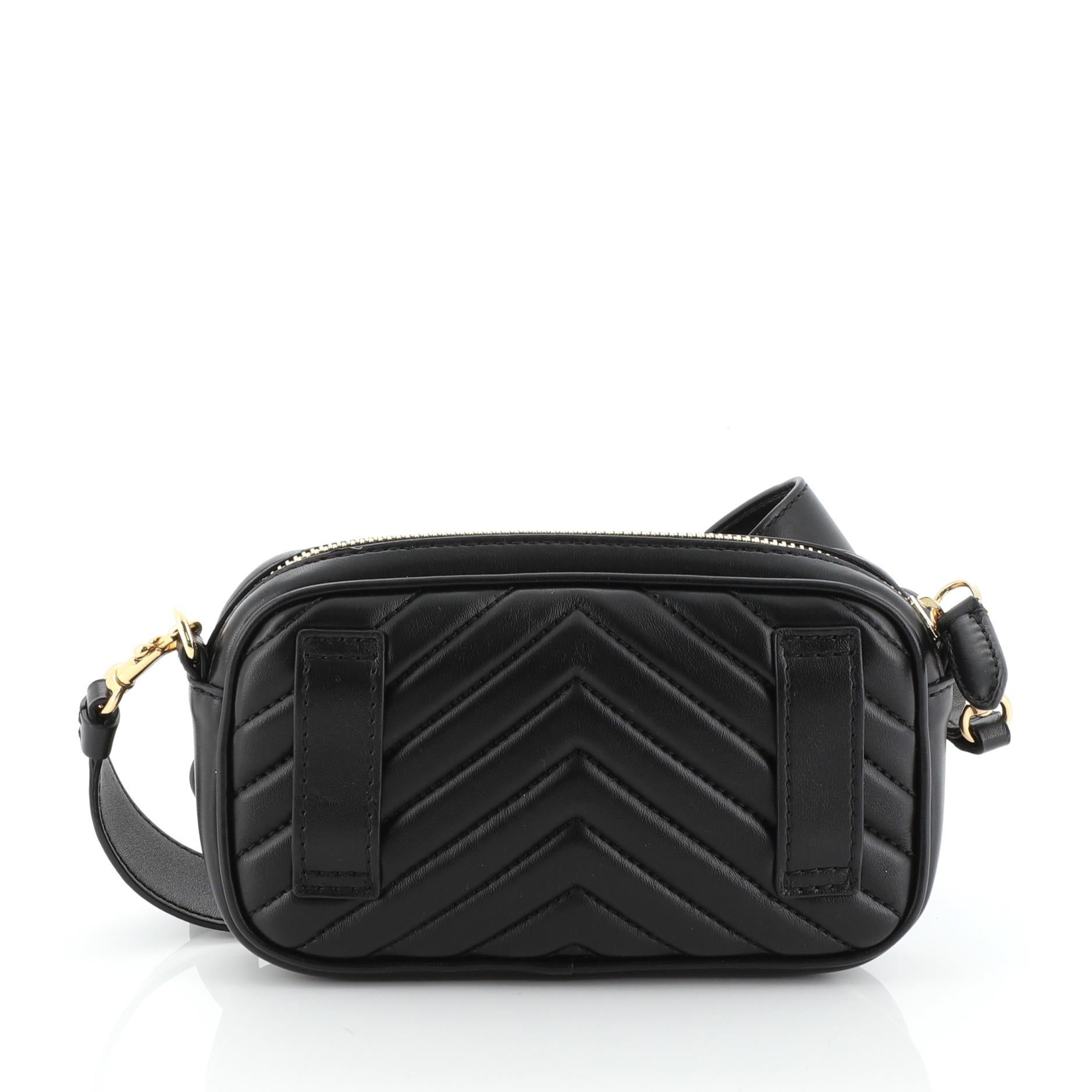 Black Stella McCartney Stella Star Convertible Waist Bag Quilted Faux Leather