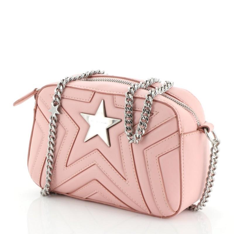 Beige Stella McCartney Stella Star Crossbody Bag Quilted Faux Leather Medium