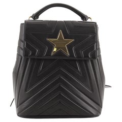 Stella McCartney Stella Star Flap Backpack Quilted Faux Leather Small