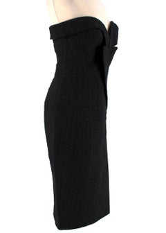Stella McCartney Strapless Jacquard Lapel Dress - Size US 4