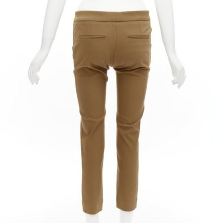 Donna STELLA MCCARTNEY pantaloni elasticizzati in misto cotone marrone scuro IT38 XS in vendita