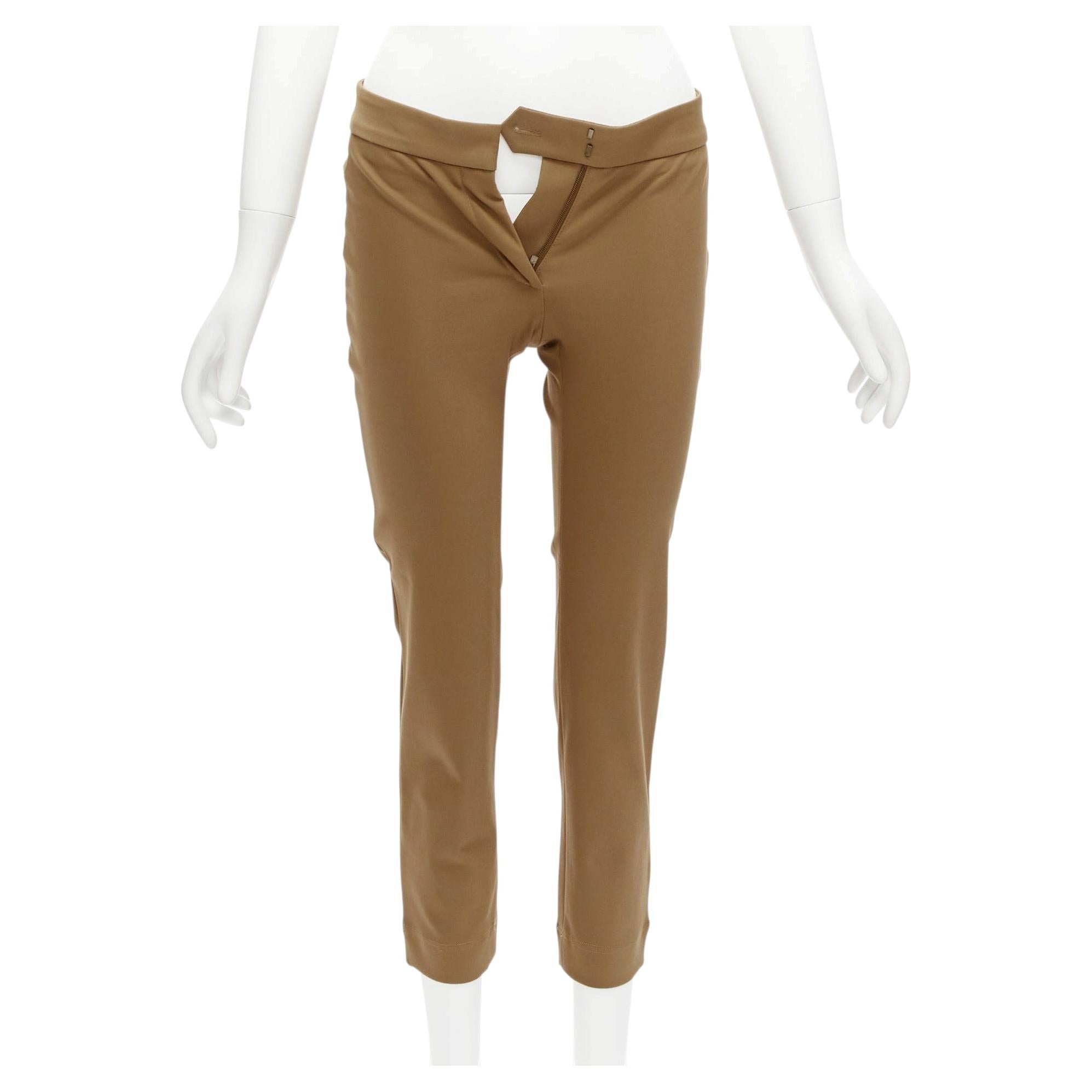 STELLA MCCARTNEY Hellbraune Baumwollmischung Stretchhose IT38 XS im Angebot