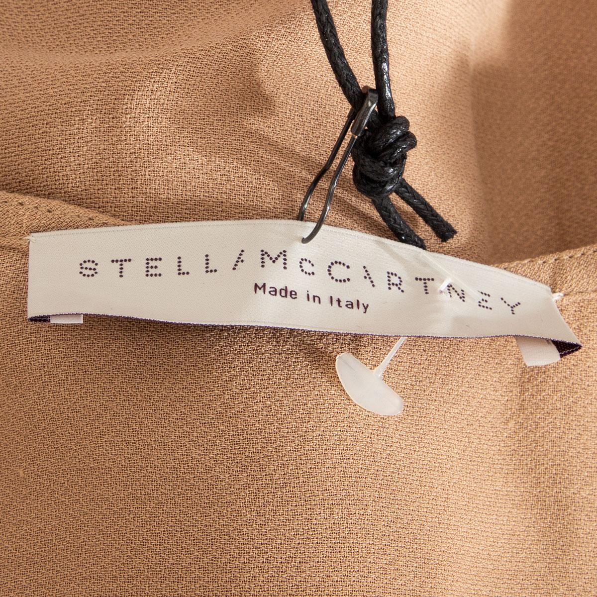 STELLA MCCARTNEY Hellbraunes Viskose bezogenes Tank-Top Shirt 38 XS Damen im Angebot