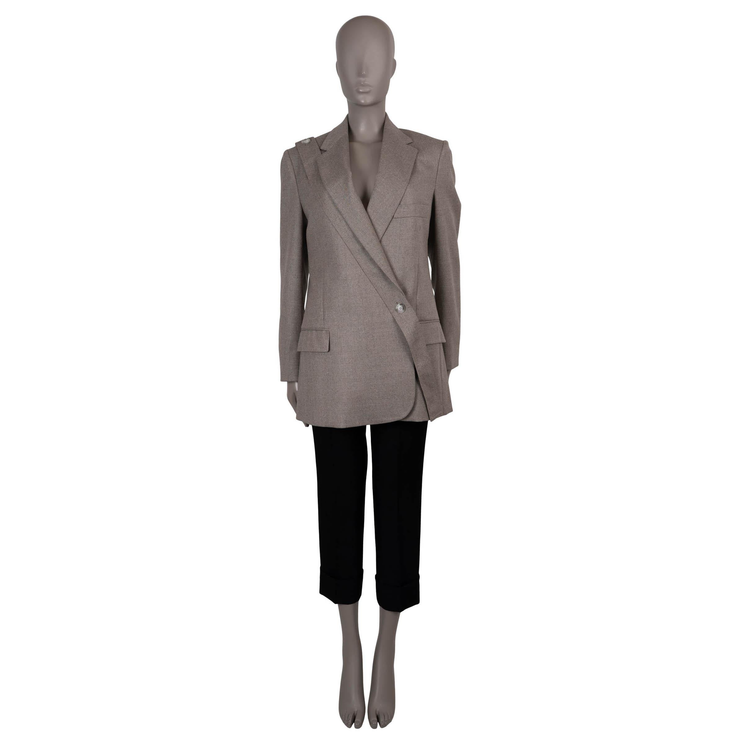 STELLA MCCARTNEY taupe graue Wolle 2020 RYLEE Blazer Jacke 38 XS im Zustand „Hervorragend“ im Angebot in Zürich, CH
