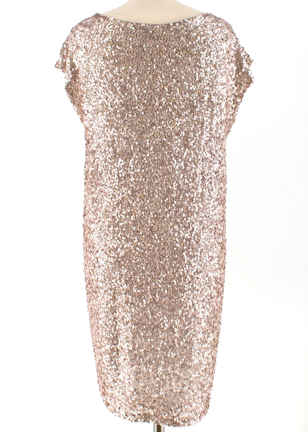 taupe sequin dress