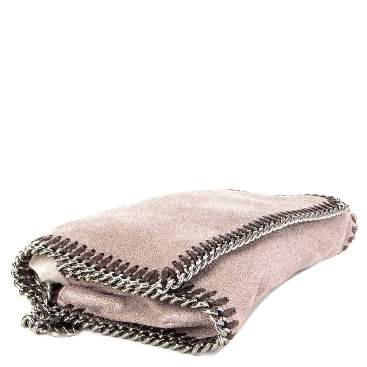 STELLA MCCARTNEY taupe Shaggy Deer Falabella Crossbody Shoulder Bag In Excellent Condition In Zürich, CH