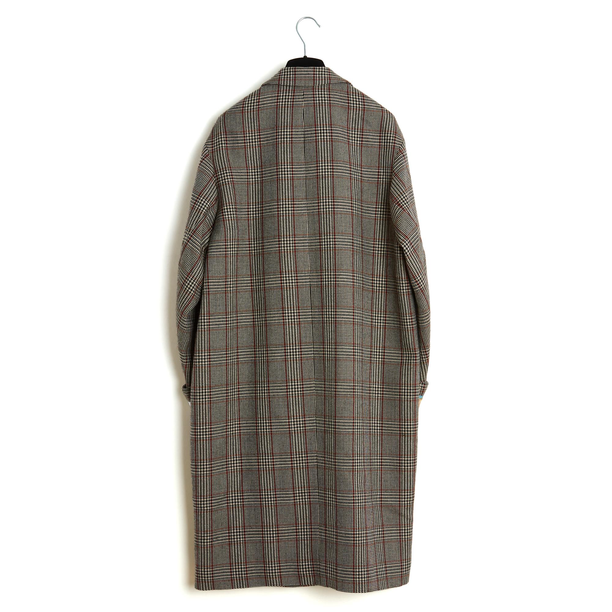 Stella McCartney The Beatles Manteau Oversize FR36 Wool Check Maxi Coat UK8 US6 en vente 2