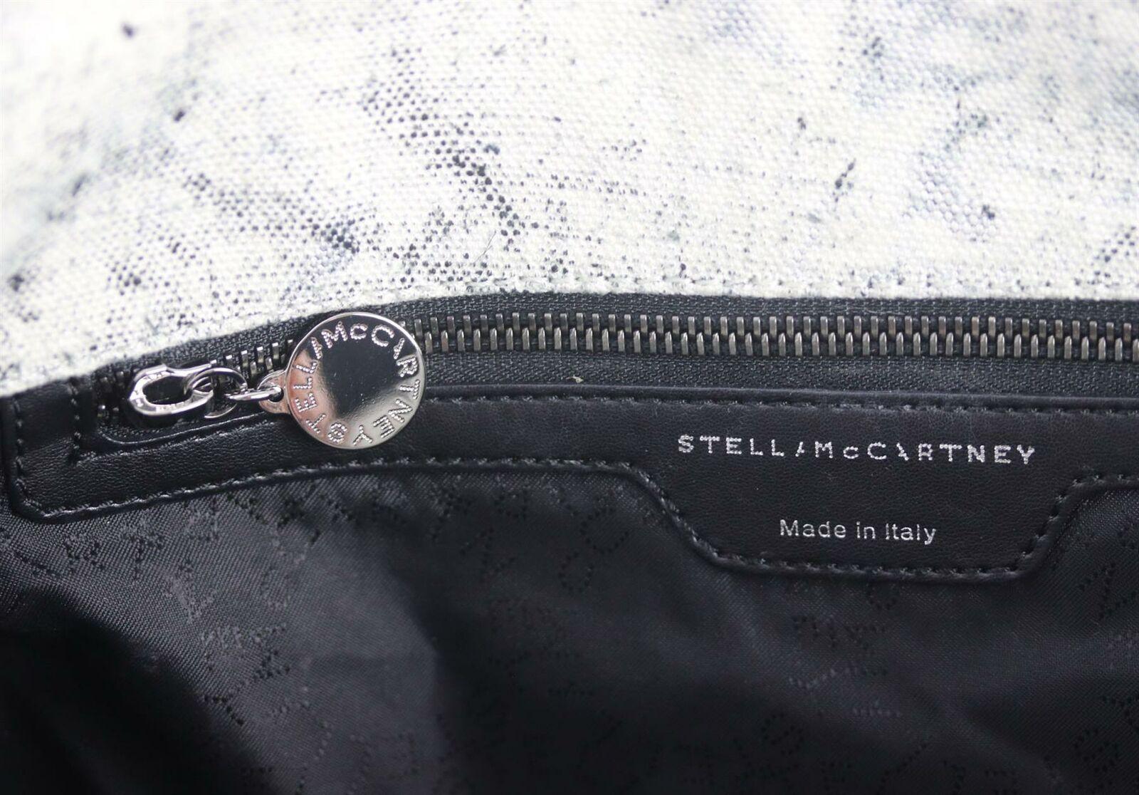 Stella McCartney The Falabella Chain Trimmed Bleached Denum Shoulder Bag 2
