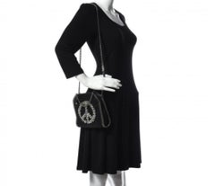 Stella McCartney Tiny Falabella Jewled Peace Bag Vegan Suede Shoulder / Hand Bag