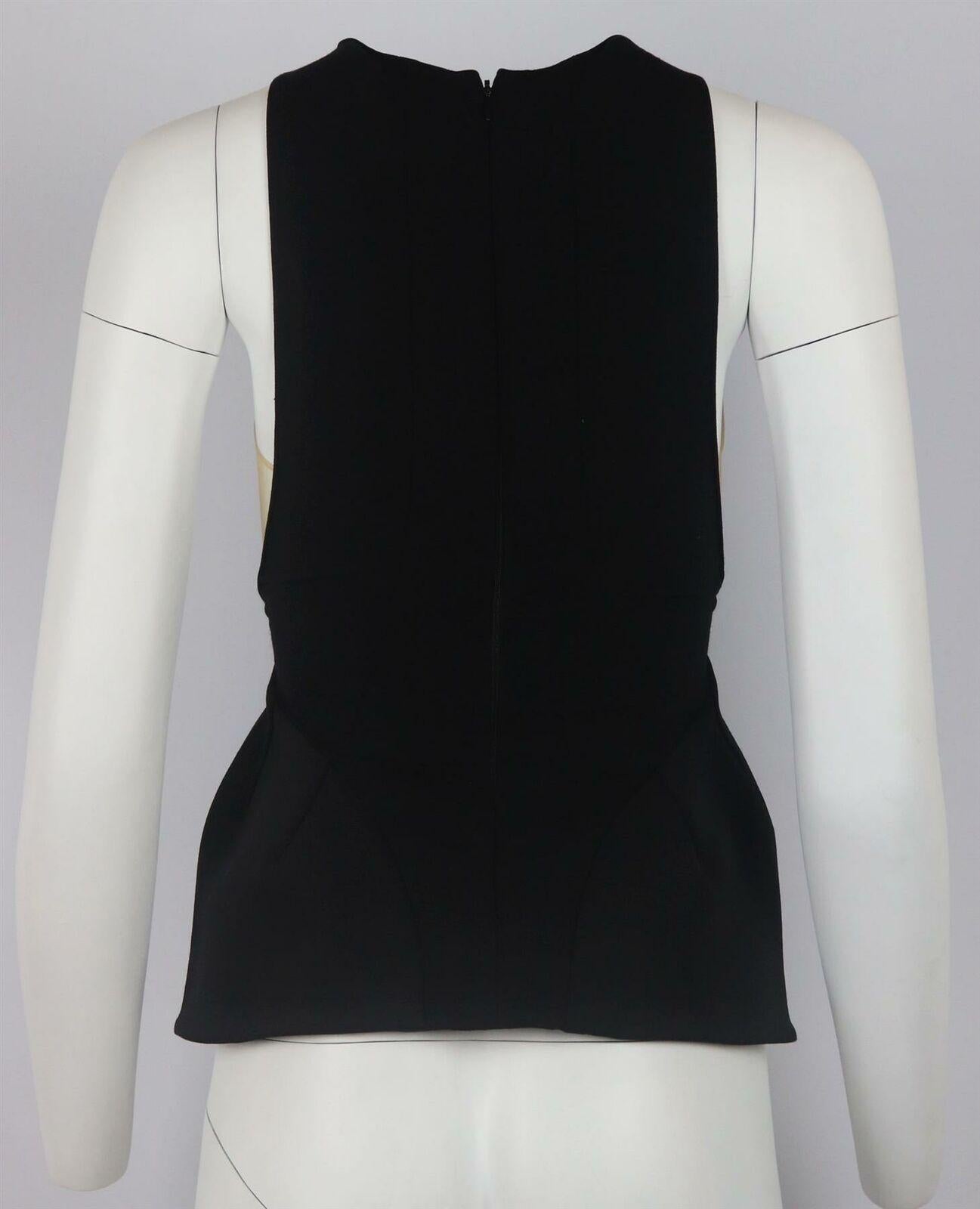 Stella McCartney Tulle Panelled Stretch Crepe Top In Excellent Condition In London, GB