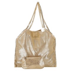 Stella McCartney Vegan Leather Falabella Chain-Link Tote Bag With Matching Pouch