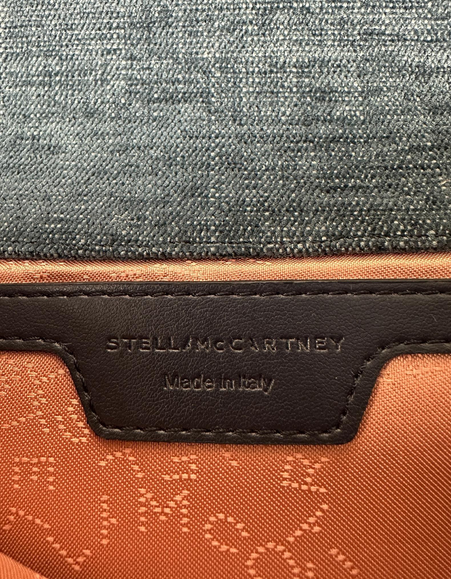 Stella McCartney Velvet Blue Denim Mini Clutch/ Crossbody Bag 5