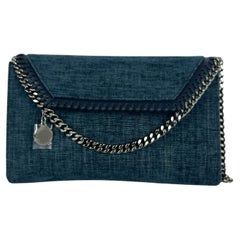 Stella McCartney Velvet Blue Denim Mini Clutch/ Crossbody Bag