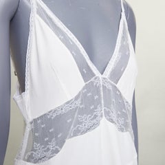 STELLA MCCARTNEY Vintage 2004 cream silk crepe lace panel cami tank top Sz.1 XS